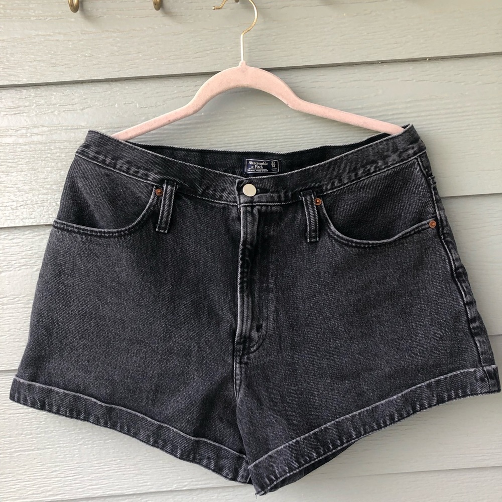 Black Denim A&F Shorts